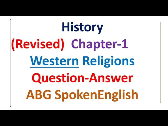 9th ss 1 western religions