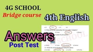 bridge course post test 4th english