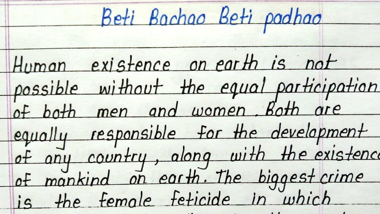 essay writing beti padhaobeti bachao