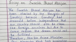 essay writing swachh bharat abhiyan