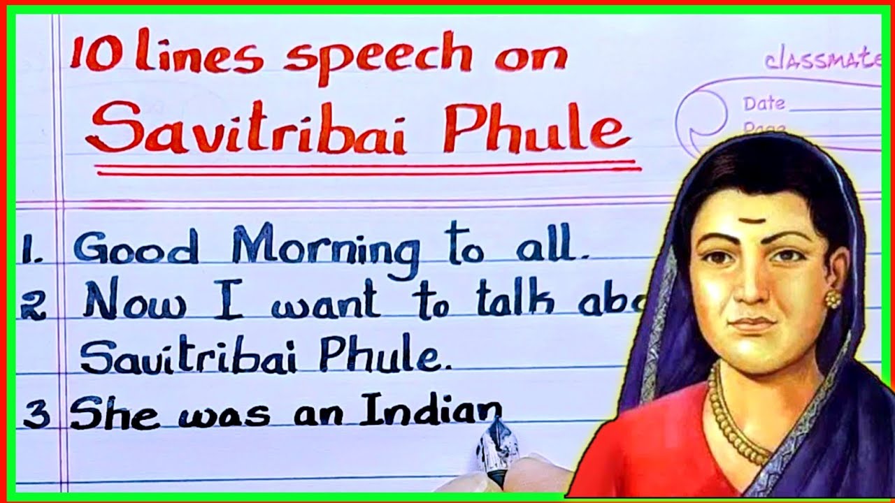savitribai phule english speech