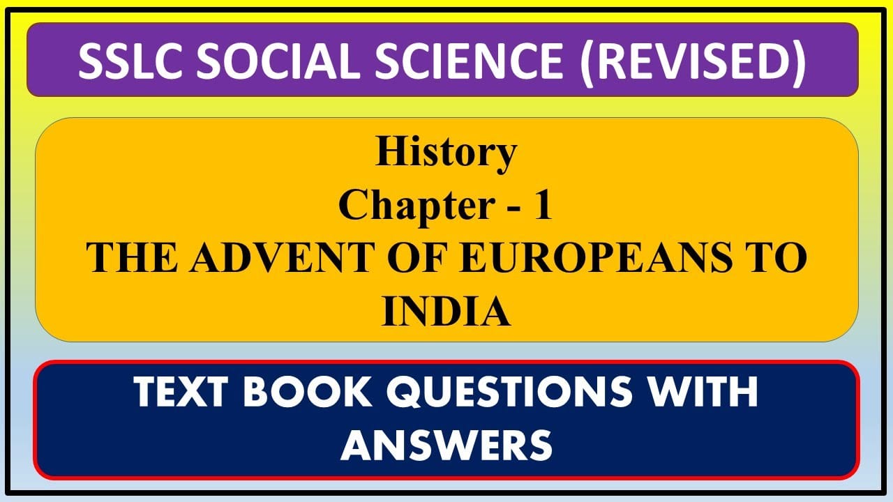 10th ss 1 the advent of europeans to india