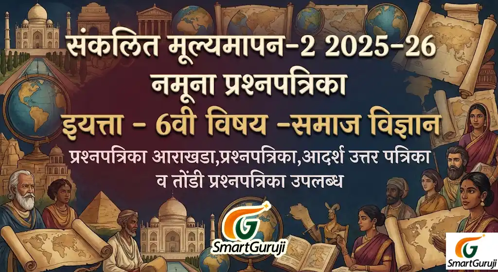 इयत्ता 6वी समाज विज्ञान SA-2 नमूना प्रश्नपत्रिका-1 (2025–2026) 1 SmartGuruji SA 2 10